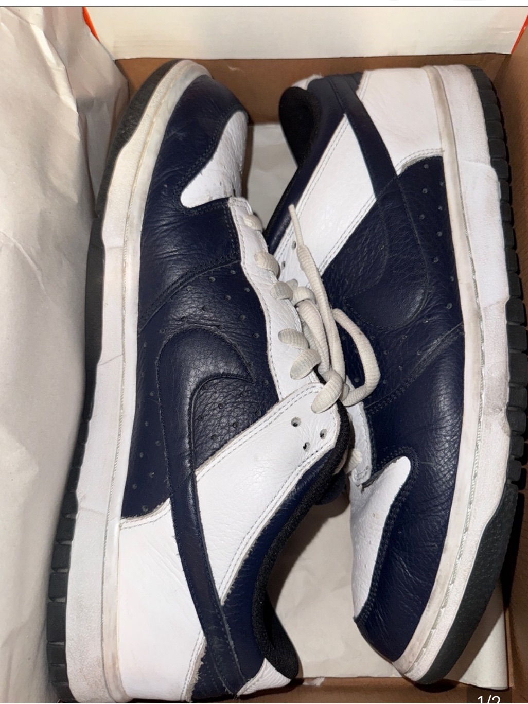 Rare 2006 Nike Low-Top Sneakers In Navy And White